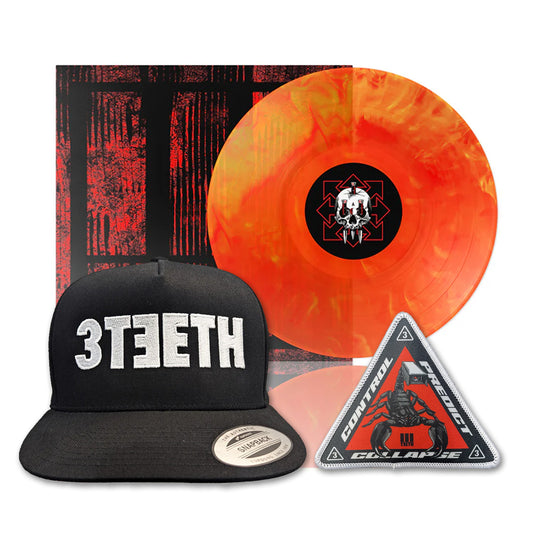 3Teeth Limited Edition Remastered Debut Vinyl LP, OG Logo Snapback Hat & Scorpion Patch Bundle